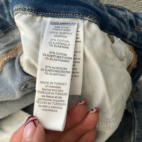 GOOD AMERICAN GOOD LEGS SHADOW POCKETS INDIGO006 High Waisted jeans size 6 / 28 - Picture 5 of 9